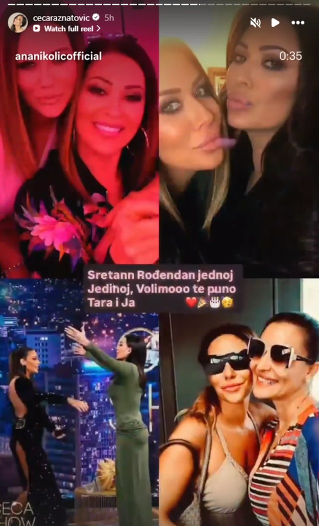 Ana Nikolić čestitala Ceci rođendan