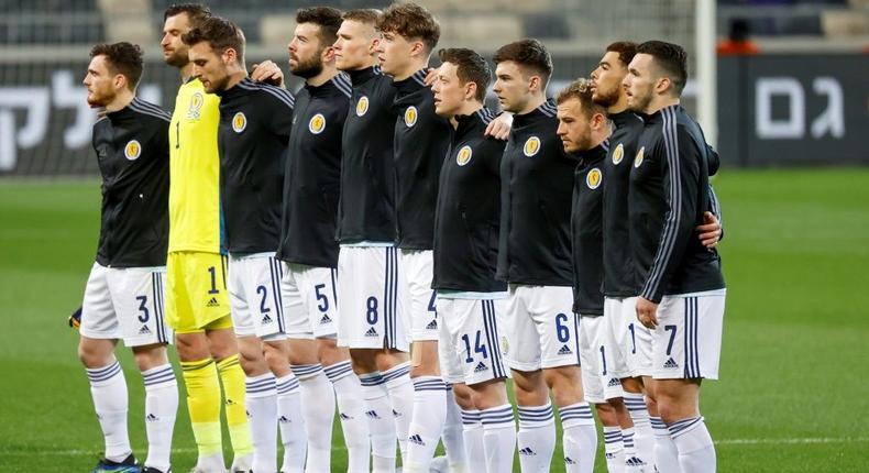 Scotland players will take a stand against racism before their Euro 2020 matches Creator: JACK GUEZ