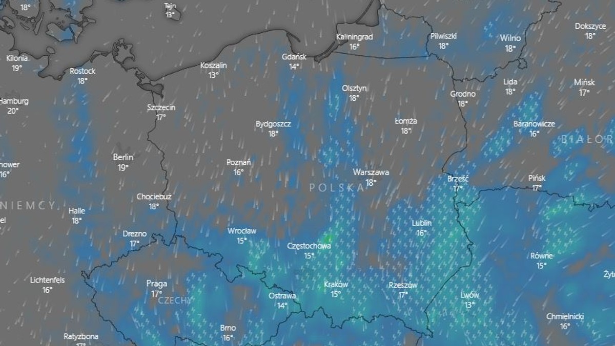 Prognoza pogody na wtorek wskazuje, że Polska zostanie podzielona na dwa obszary. Na północy dzień zapowiada się słonecznie i sucho. Natomiast na południu kraju spodziewane są opady deszczu oraz burze. Temperatura maksymalna wyniesie 18-20 stopni Celsjusza. 