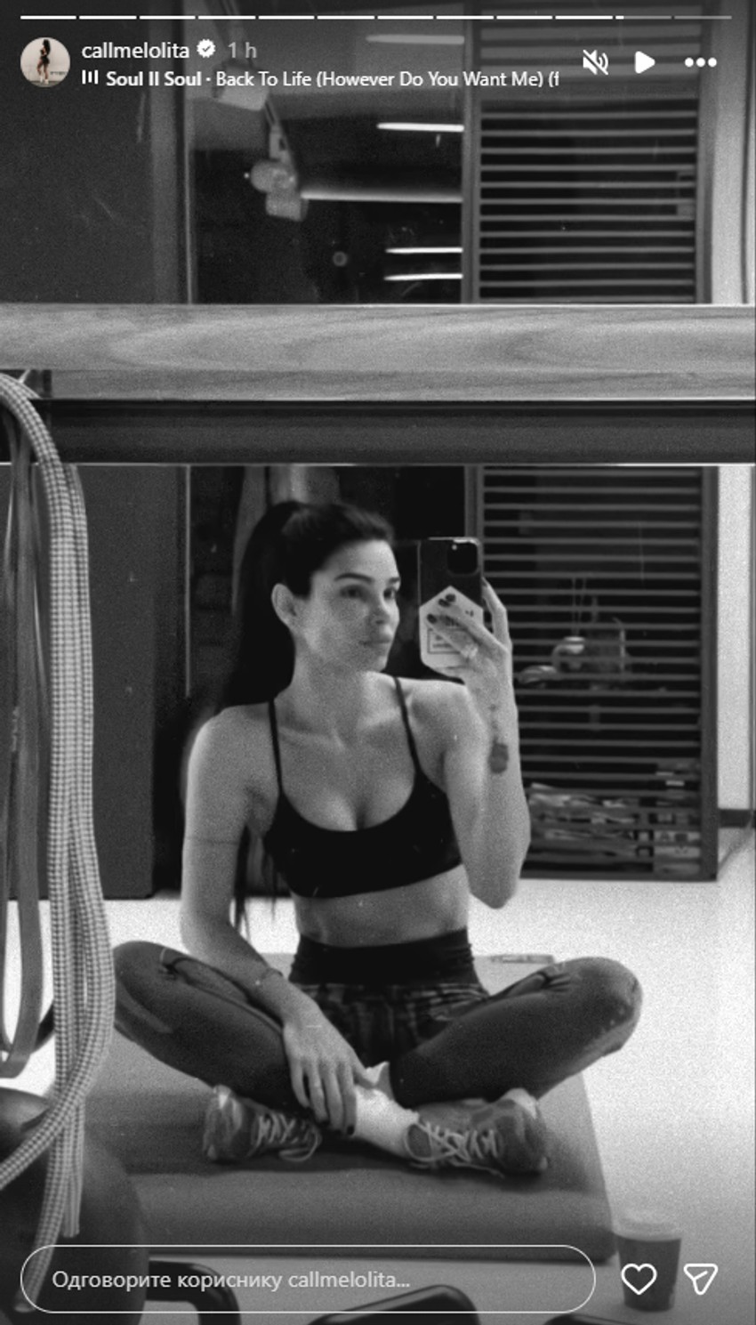 Jovana Đorđević u teretani 