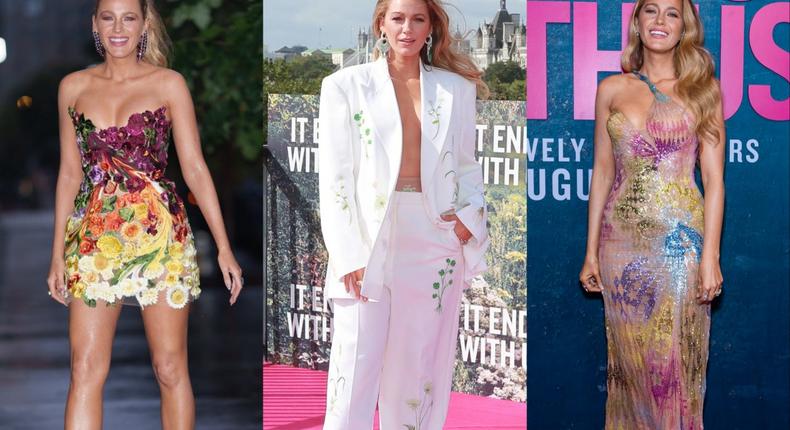 Blake Lively has been embracing florals to promote It Ends With Us.Dave Benett/WireImage/GC Images/Gotham/Getty Images