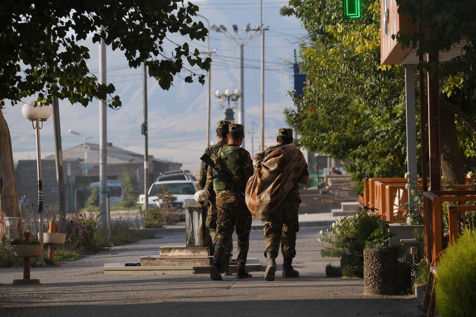 Jermenski vojnici u pograničnom regionu Gegharkunin