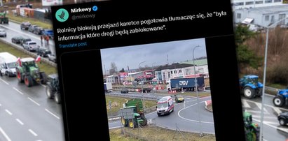 W sieci wrze. Pokazano nagranie z protestu rolników. Zablokowali karetkę na sygnale!