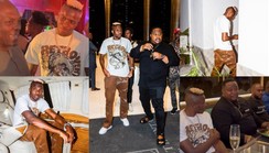 Victor Osimhen: Super Eagles star celebrates with Cubana Chief Priest and Billionaire Tony Elumelu