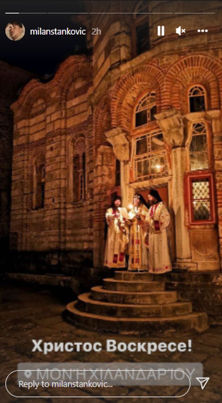 Milan Stanković na Hilandaru