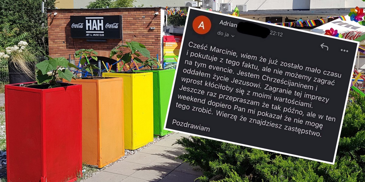 Zespół nie zagra w klubie LGBT+, bo broni chrześcijańskich wartości.