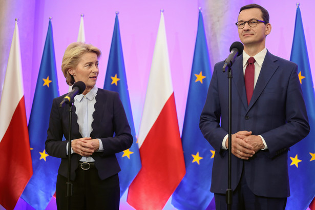 Ursula von der Leyen i Mateusz Morawiecki