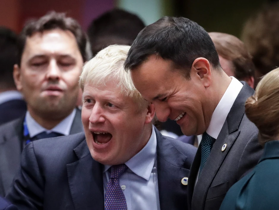 Džonson sa irskim premijerom Leom Varadkarom