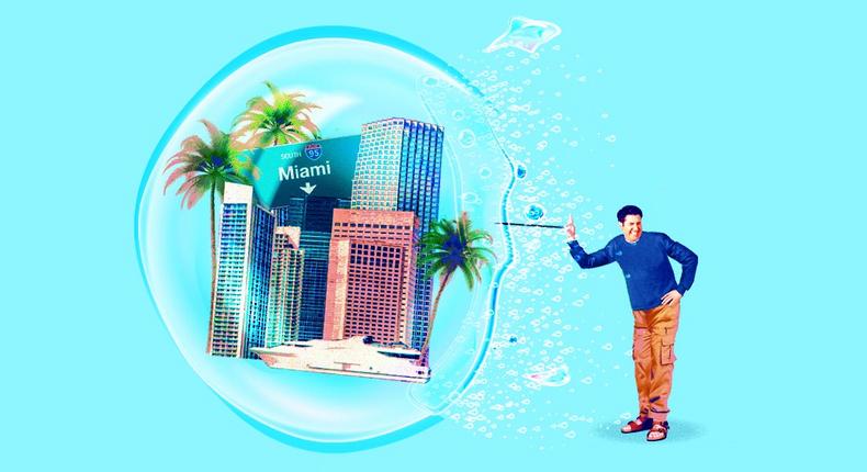 Miami was the center of the stock and crypto markets' pandemic boom. But now the party is over and the city is facing the fallout.Getty Images; Alyssa Powell/Insider