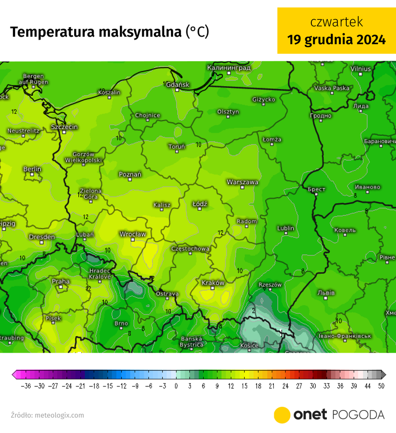 W czwartek na południu temperatura podskoczy do 15 st. C!