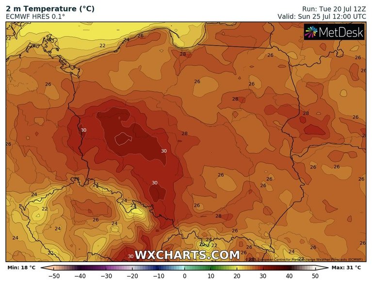 W weekend czeka nas powrót gorących mas powietrza