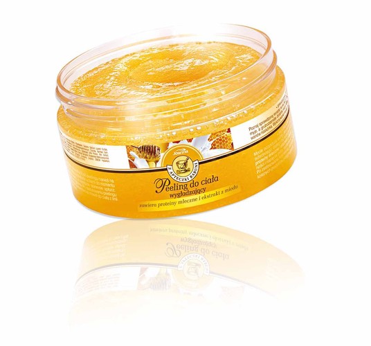 Peeling gruboziarnisty 'Z Apteczki Babuni' z ekstraktem z miodem i proteinami mlecznymi