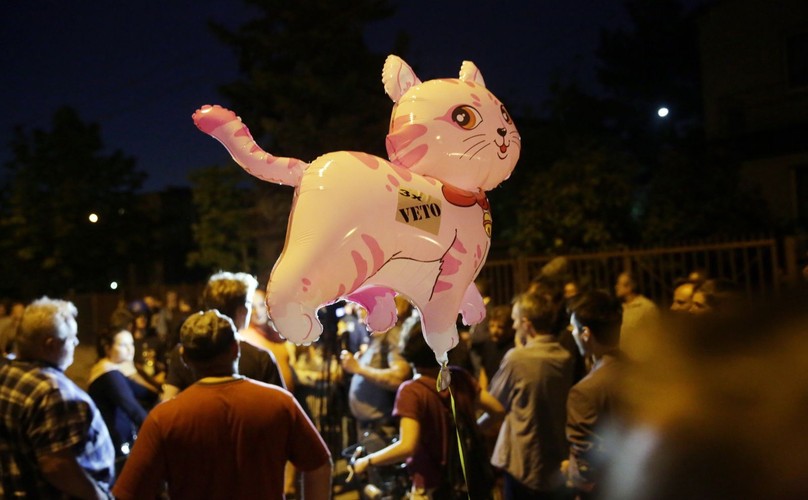 Protest przed domem Jarosława Kaczyńskiego