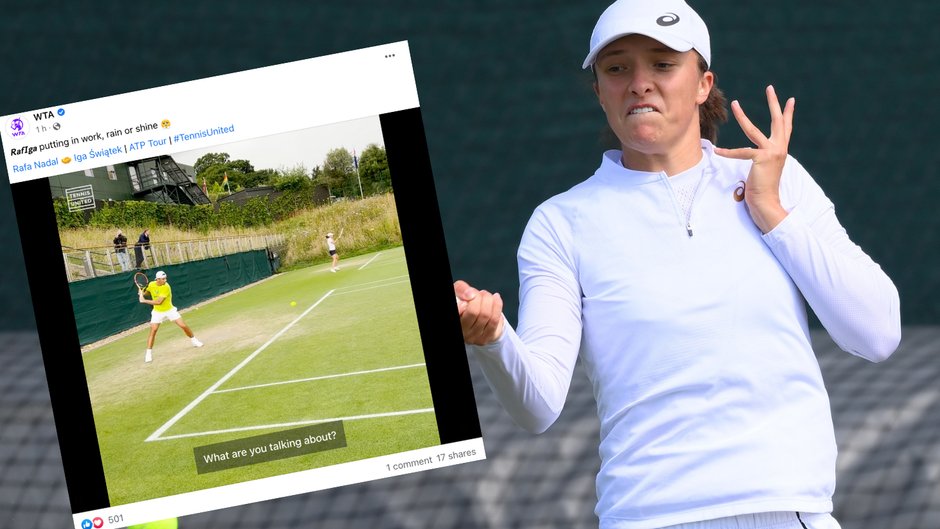 Iga Świątek i Rafael Nadal trenowali razem na jednym boisku (facebook.com/WTA)