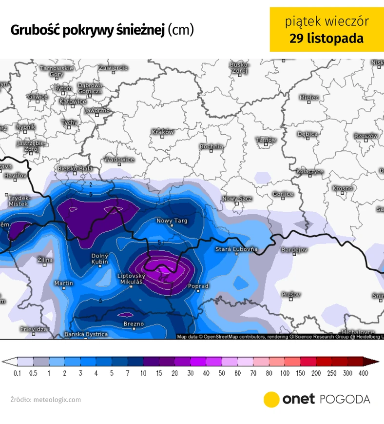 Na krańcach południowych sypnie jutro śniegiem