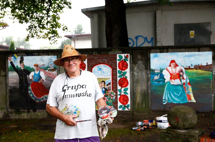 Katowice. Mural w Nikiszowcu na cześć artystów z Grupy Janowskiej