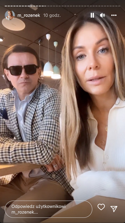 Małgorzata Rozenek relacjonuje na Instagramie kłótnię z mężem na lotnisku