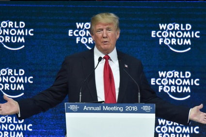 Donald Trump w Davos został w pewnym momencie wygwizdany przez media