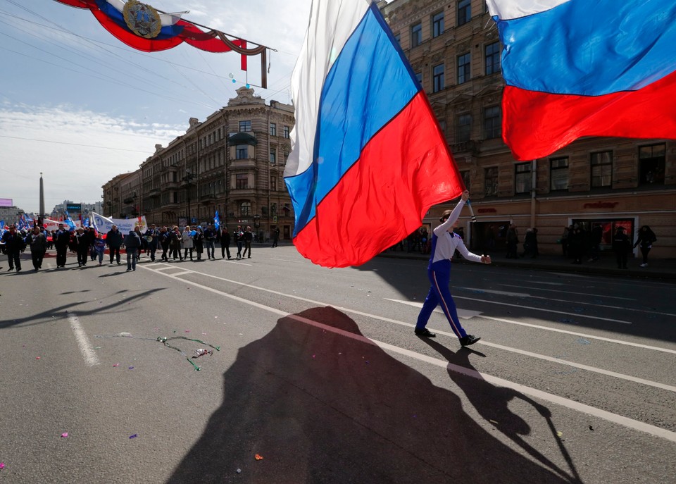 RUSSIA LABOR DAY (May Day demonstration in St. Petersburg)