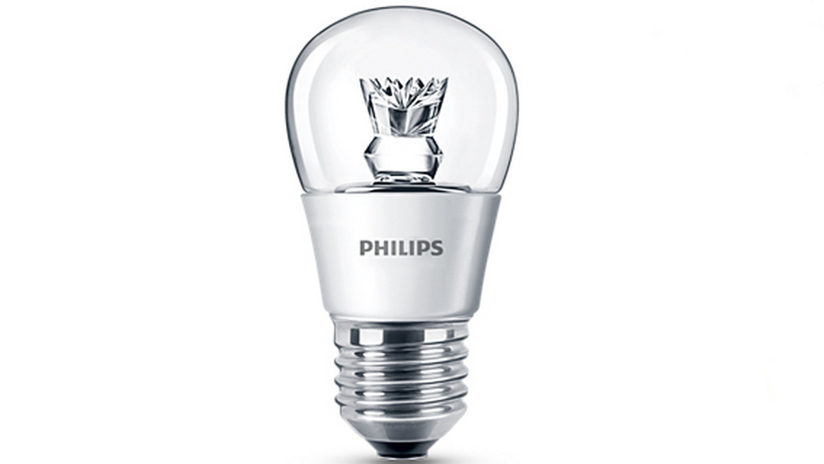 Przezroczyste źródło światła LED Philips to pierwsza na świecie żarówka LED-owa z nowatorską soczewką zapewniająca piękne światło, która jest w kształcie tradycyjnej lampy żarowej.