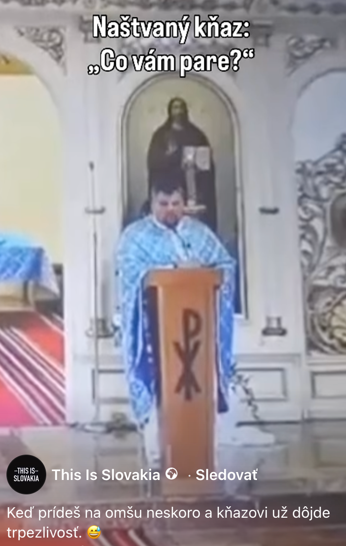 Kňaz všetkým vyčistil žalúdky.