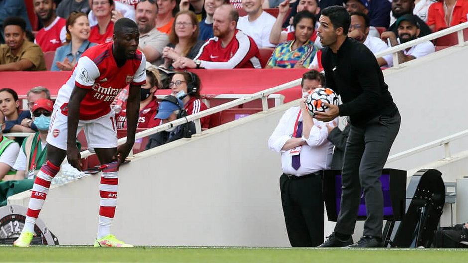 Nicolas Pepe i MIkel Arteta