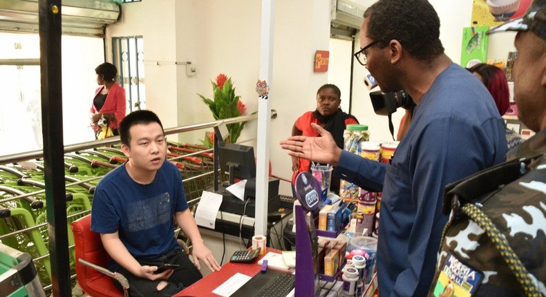 The Federal Competition and Consumer Protection Commission (FCCPC), discovers illegally imported seafood from China, and expired products at Panda Supermarket in Abuja. [FCCPC/Twitter]