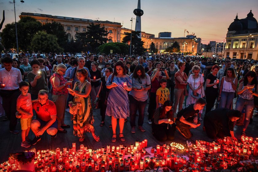 ROMANIA-CRIME-PROTEST