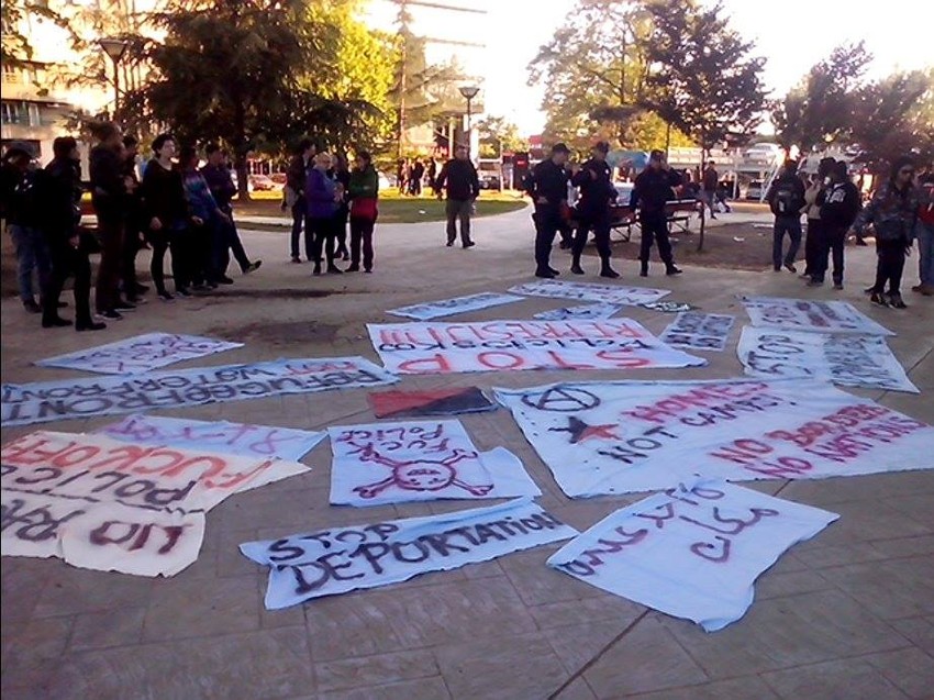 Protest ispred Miksališta protiv rušenja ovog prihvatilišta za azilante