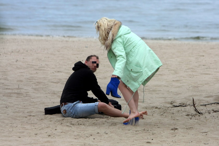 Margaret na plaży w Sopocie