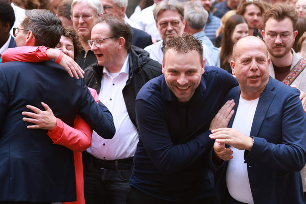 Celebracja zwycięstwa SPD w Brandenburgii