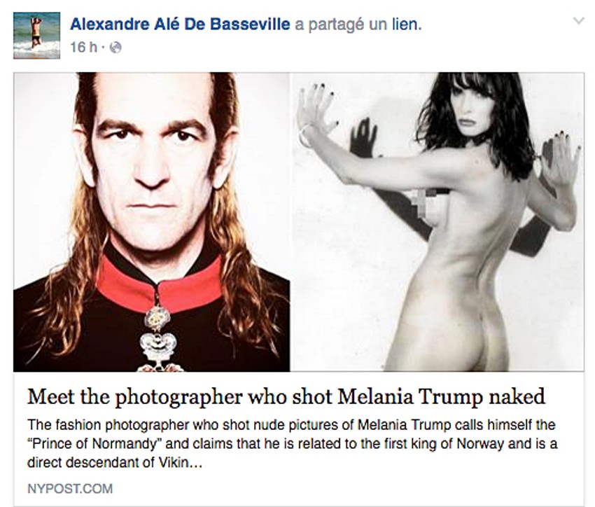 Autor fotografija Melanije Tramp za "Njujork post"