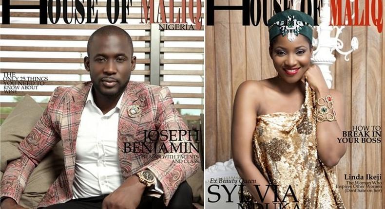 Joseph Benjamin and former beauty queen Sylvia Nduka make style statements on the latest issue of House of Maliq magazine
