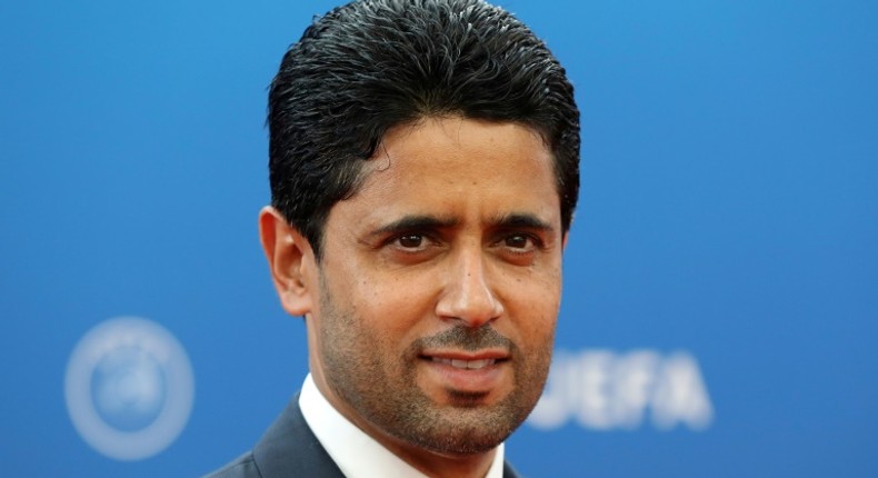 Paris Saint-Germain's Qatari president Nasser Al-Khelaifi, pictured August 2018, has been put forward by the European Club Association to be one of its two members on UEFA's primary decision-making body