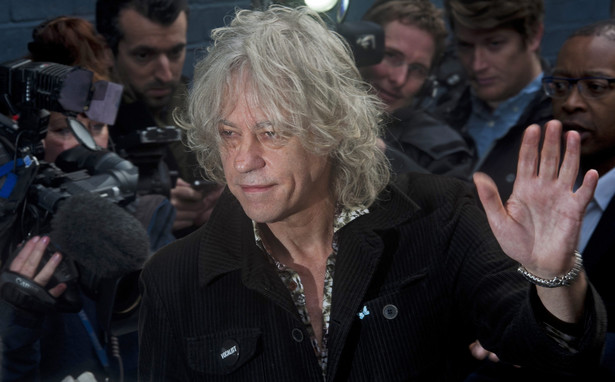 Bob Geldof w drodze na nagranie