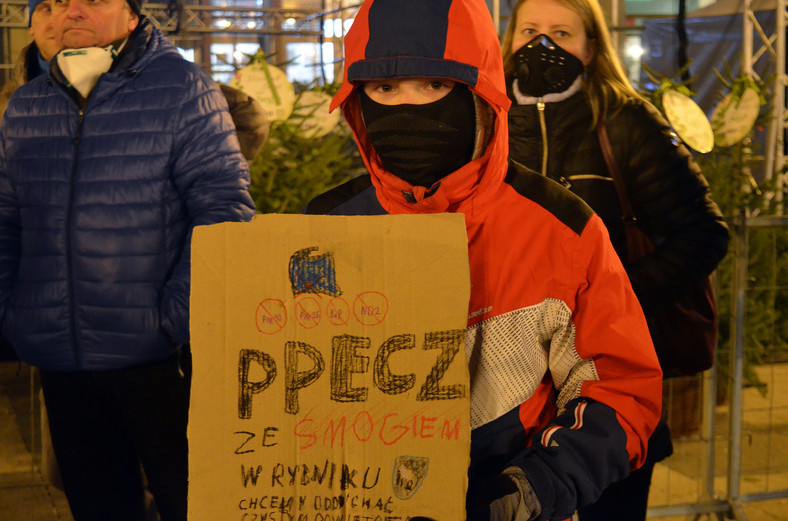 Protest w Rybniku. Zdj. Mateusz Szumilas, rybnik.com.pl