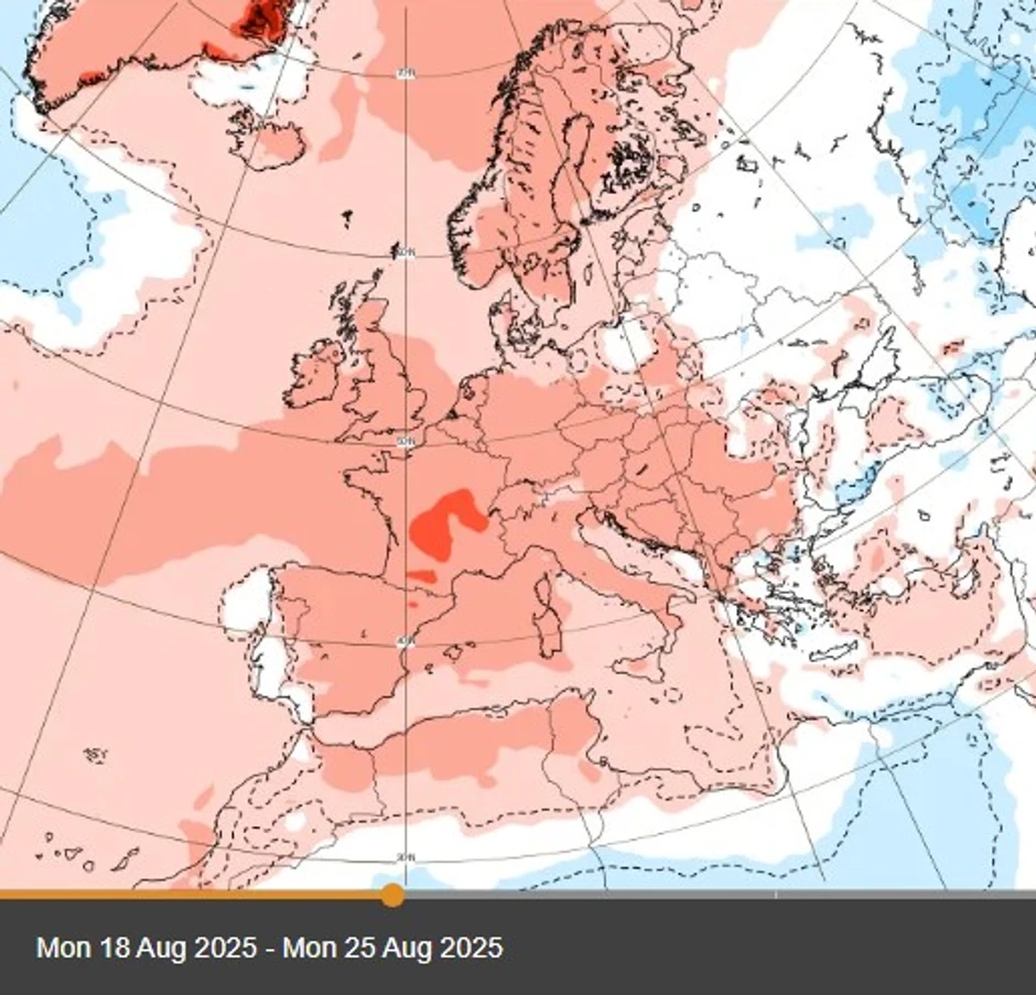 Vremenske prilike od 18. do 25 avgusta.