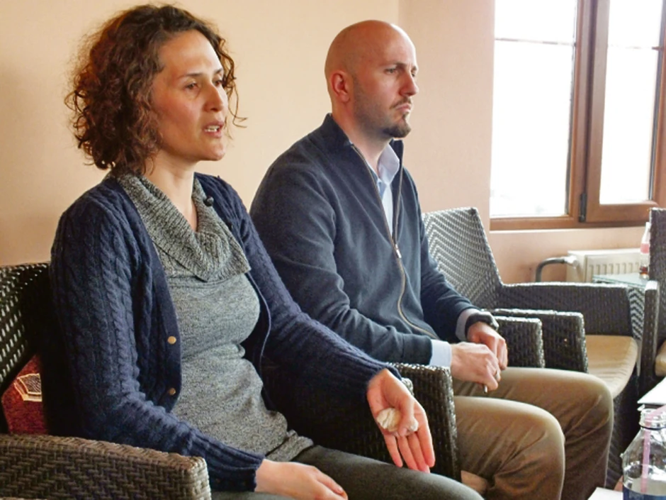 Jedva preživela: Lidija Hazirović sa suprugom Alminom             foto: A. Bajrović