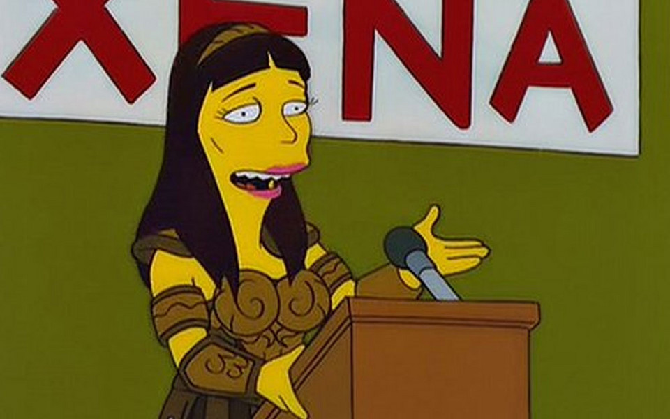 Lucy Lawless w serialu "Simpsonowie"
