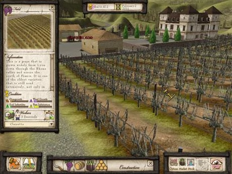 Screen z gry "Wine Tycoon"