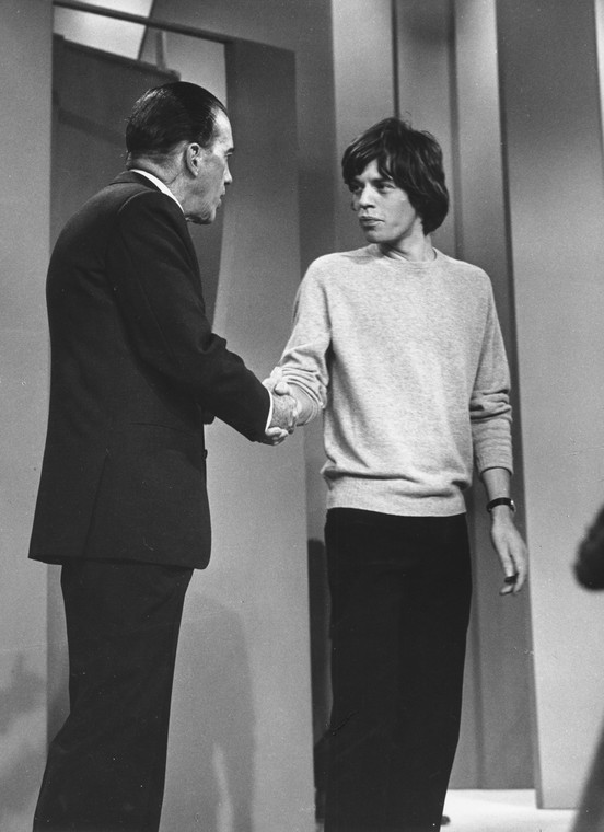Mick Jagger i Ed Sullivan po występie w programie "The Ed Sullivan Show" 25 października 1964 r. w Nowym Jorku