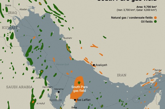 (MAPA) NAFTNI ŠOK TRESE SVET, A TO JE TEK POČETAK! Izraelski projektili spržili "gasno srce" Irana, u opasnosti i Katar: Evo zašto je Južni Pars toliko važan