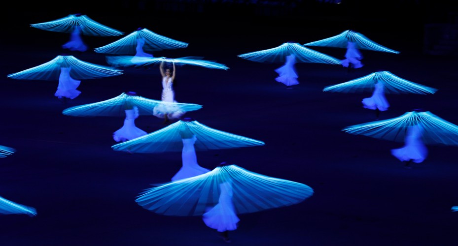 Widowisko artystyczne w czasie ceremonii otwarcia igrzysk w Soczi