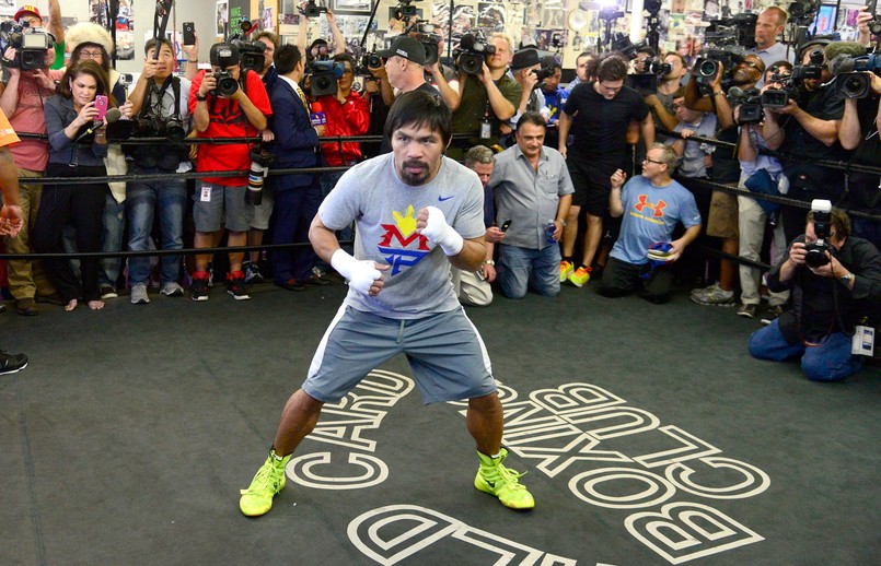 Manny Pacquiao szykuje się do walki z Floydem Mayweatherem Jr. ZDJĘCIA