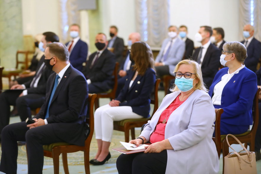 Prezydent Andrzej Duda i Małgorzata Manowska.