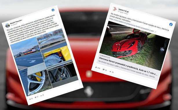 Dwa egzemplarze Ferrari rozbite w jeden weekend na polskich drogach to rzadkość. Tym razem doszło do zdarzenia w Warszawie i Krasnymstawie