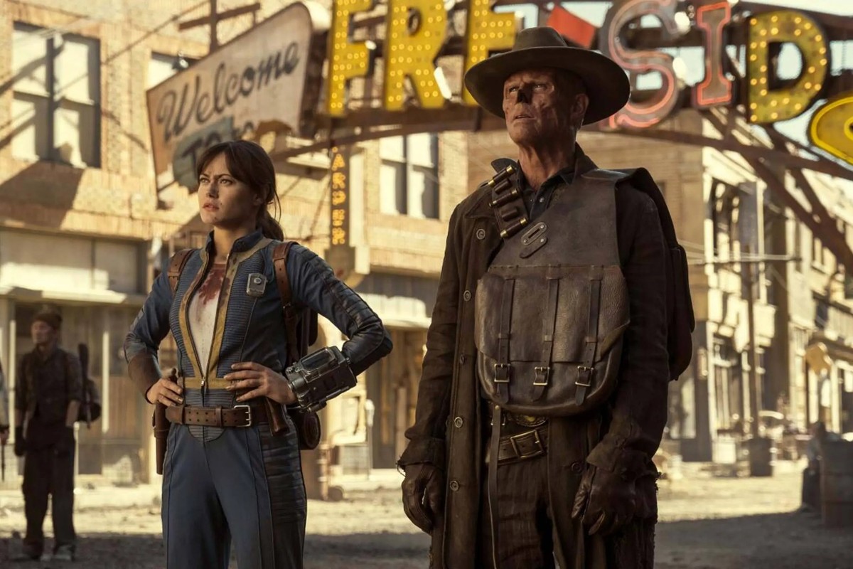 Ella Purnell i Walton Goggins w drugim sezonie serialu "Fallout"
