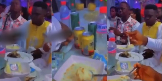 Couple serves ‘gari soaking’ to guests at wedding reception (video)