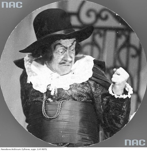 Aktor Ludwik Solski w sztuce Moliera 'Szkoła żon'