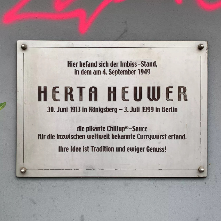 Tablica pamiątkowa dla Herty Heuwer